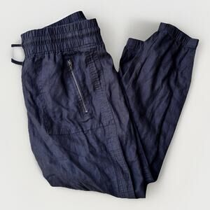Athlete Women’s Jogger 100% Linen Black Sz 10p Drawstring